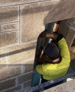 Burnside Glass technician replacing glass at Scotch College Adelaide